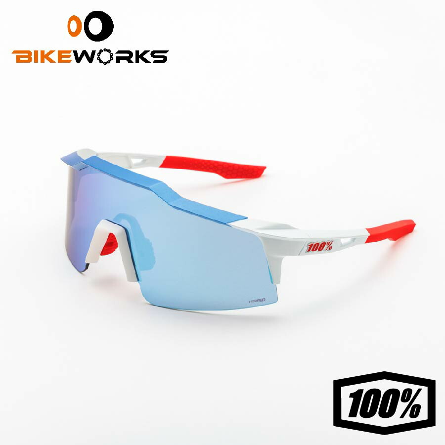 SPEEDCRAFT SL TotalEnergies Team Matte White /Metallic Blue - HiPER Blue Multilayer ブルー マルチレイヤーレンズ 自転車 100％ ワンハンドレッド【 SALE 】