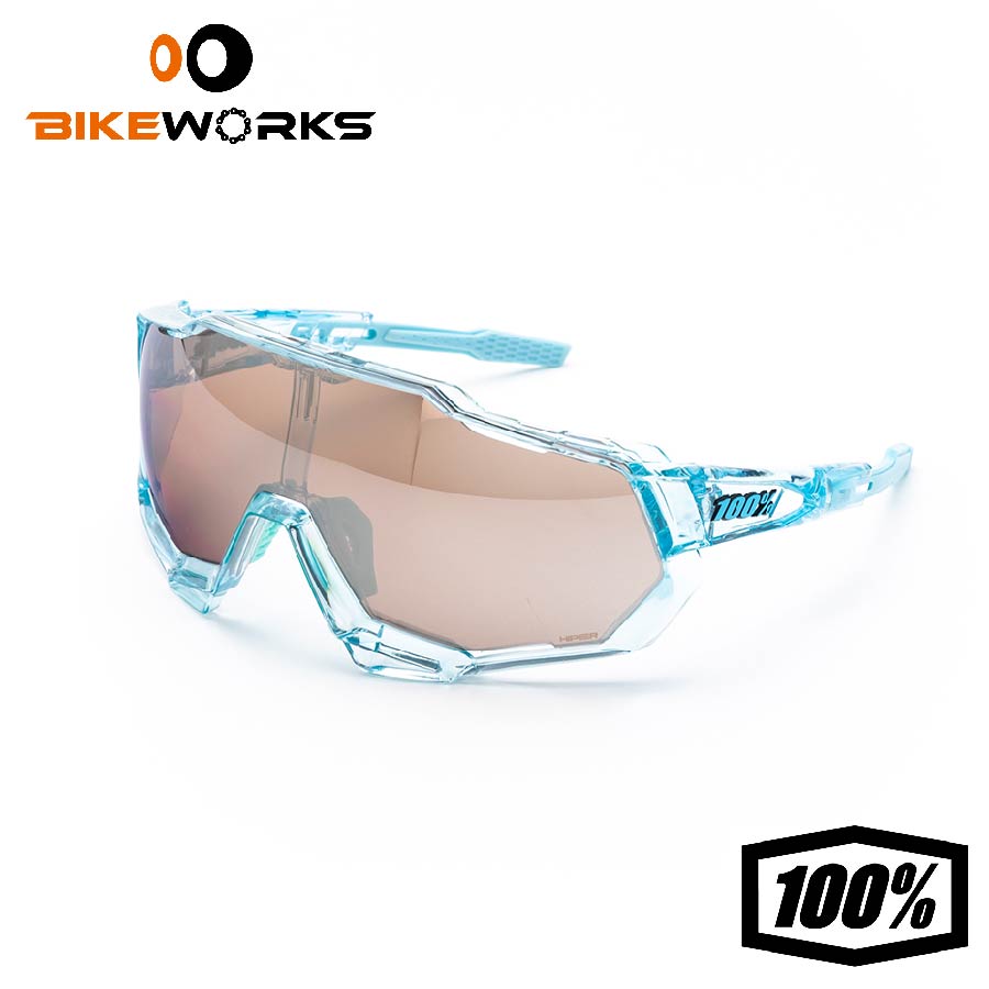【ポイント大幅還元】SPEEDTRAP - Polished Translucent Mint / HiPER Silver Mirror Lens シルバー ミラーレンズ UVカット 軽量 自転車 野球 スポーツサングラス 100％ ワンハンドレッド【 SALE 】