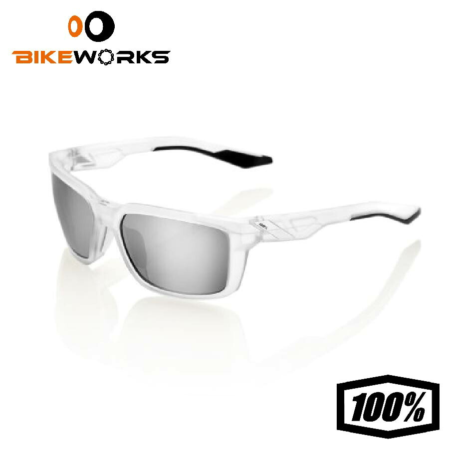 DAZE - Matte Translucent Crystal Clear / HiPER Silver Mirror Lens シルバー ミラーレンズ UVカット 軽量 ランニング 自転車 野球 スポーツサングラス 100％ ワンハンドレッド