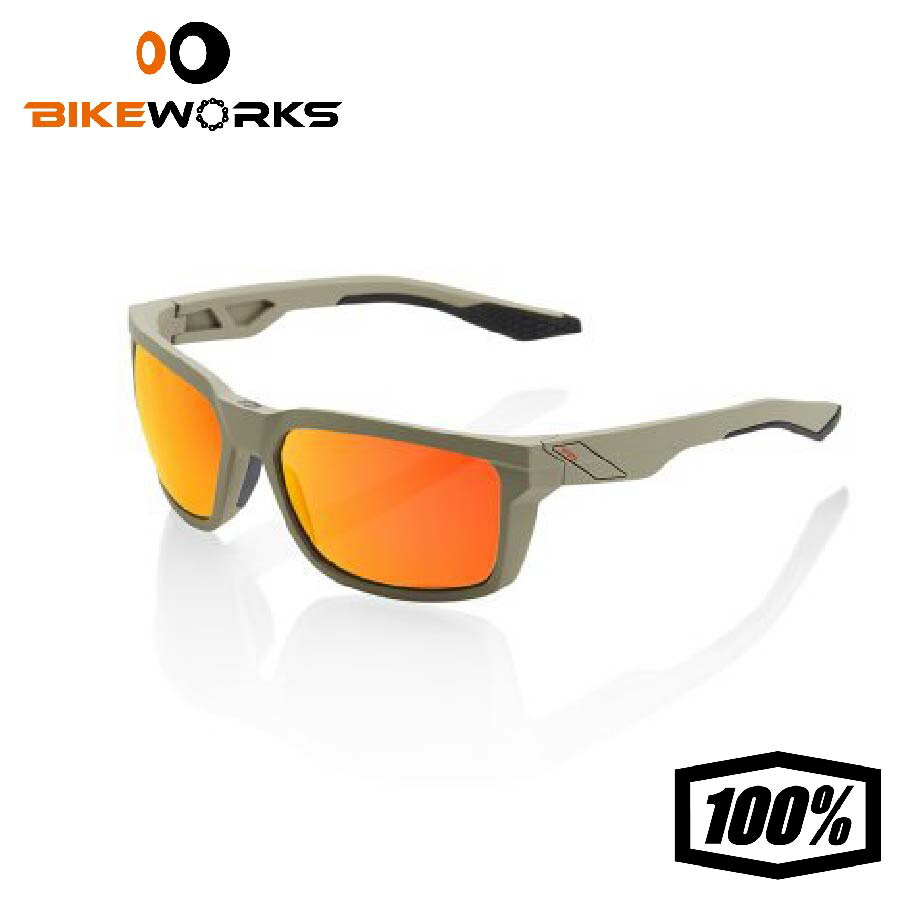 DAZE - Soft Tact Quicksand / HiPER Red Multilayer Mirror Lens レッド マルチレイヤー ミラーレンズ UVカット 軽量 自転車 野球 スポーツサングラス 100％ ワンハンドレッド