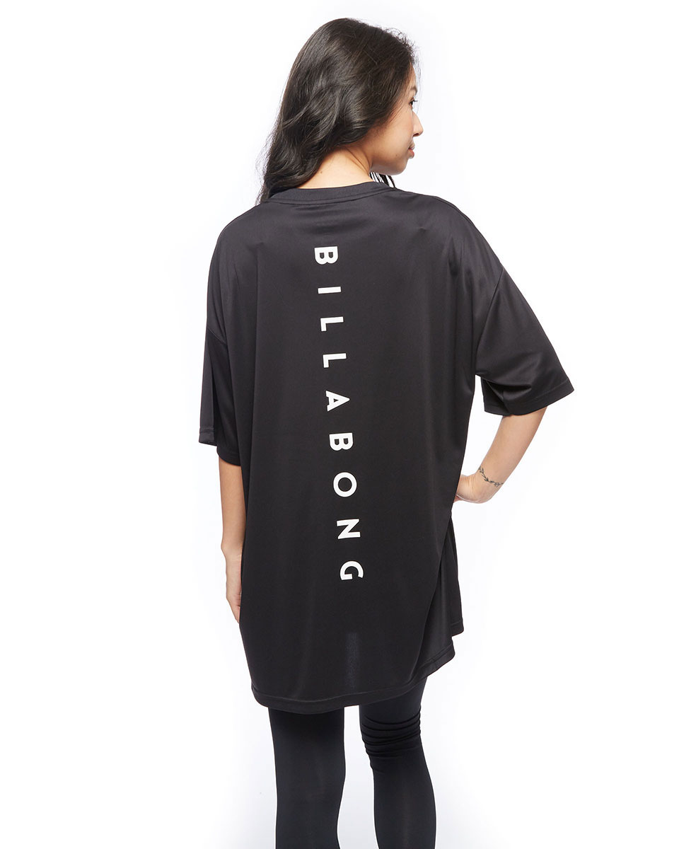 アイボリー×レッド ビラボン 半袖ワンピース BILLABONG 通販 ビラボン レディース ロング丈 ラッシュガード 半袖 ラッシュ ワンピース 紫外線カット 女性用 BILLABONG BC013854