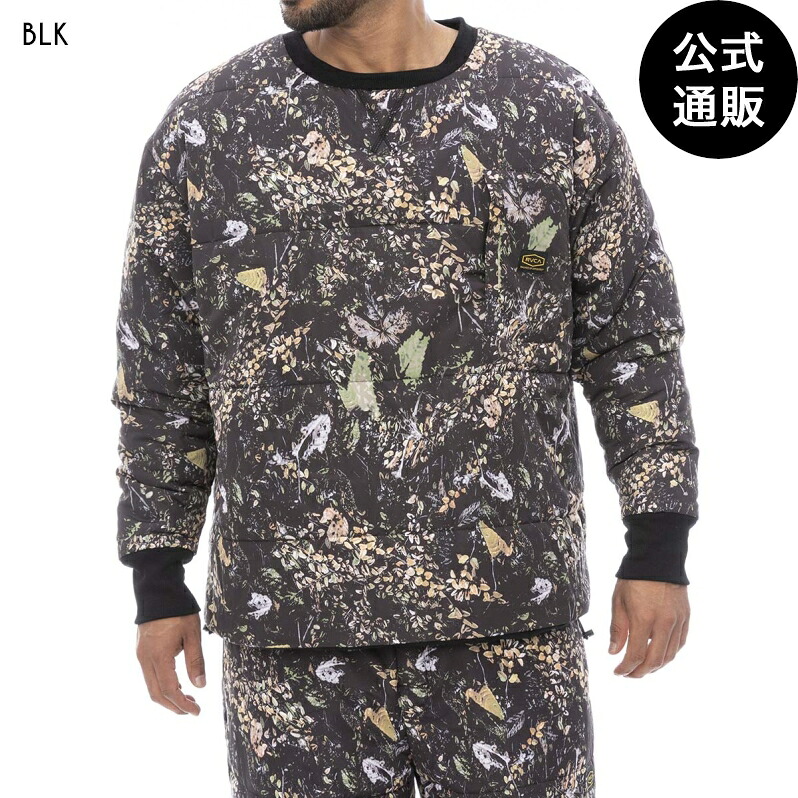 【OUTLET】【50%OFF】【送料無料】2024 ルーカ メンズ GRANT PUFFER REVERSIBLE CR トレーナー BLK 【2024年冬モデル】 全1色 S/M/L/XL rvca
