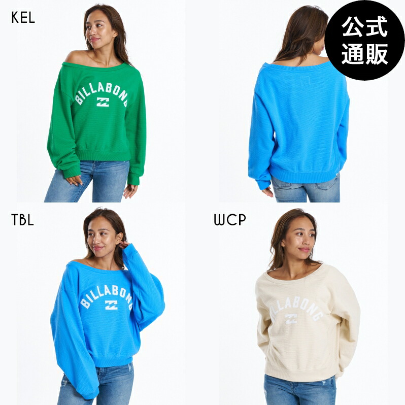 【お買い物マラソン期間はP10倍！】ビラボン ウィメンズ BOATNECK CROPPED SWE トレーナー 【2026年春夏モデル】 全3色 M BILLABONG