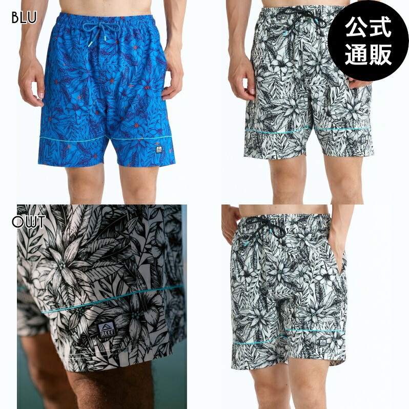 岩礁 FLOWER LEAF17 SHORTS ゲーム盤さる股引き 【2026年春夏模範例】 全2色 S/M/L/XL REEF