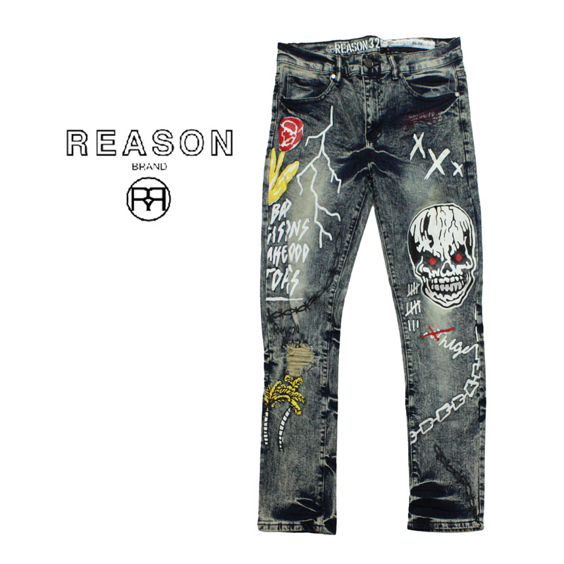 楽天市場】REASON/リーズン/SILENCE DENIM JEANS/ジーンズ/デニムパンツ/B系 ストリート ダンス 衣装 チーム カジュアル アメカジ インポート 30 32 34 36 38 40 大きいサイズ ビッグサイズ : Billboard e-shop