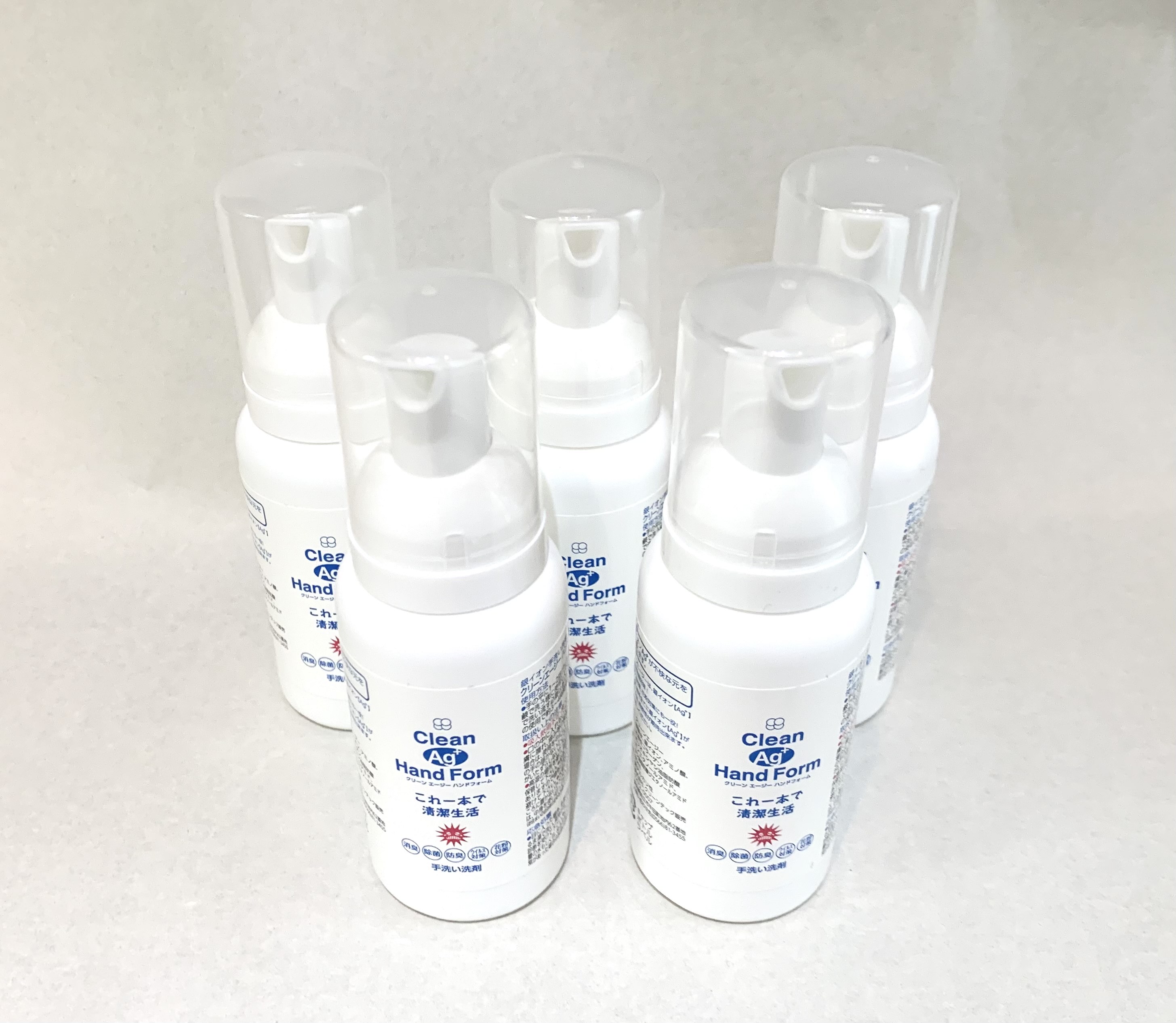 銀イオン・除菌・消臭ハンド用(携帯用)（ クリーンエージー ハンドフォーム 80ml）5本セット