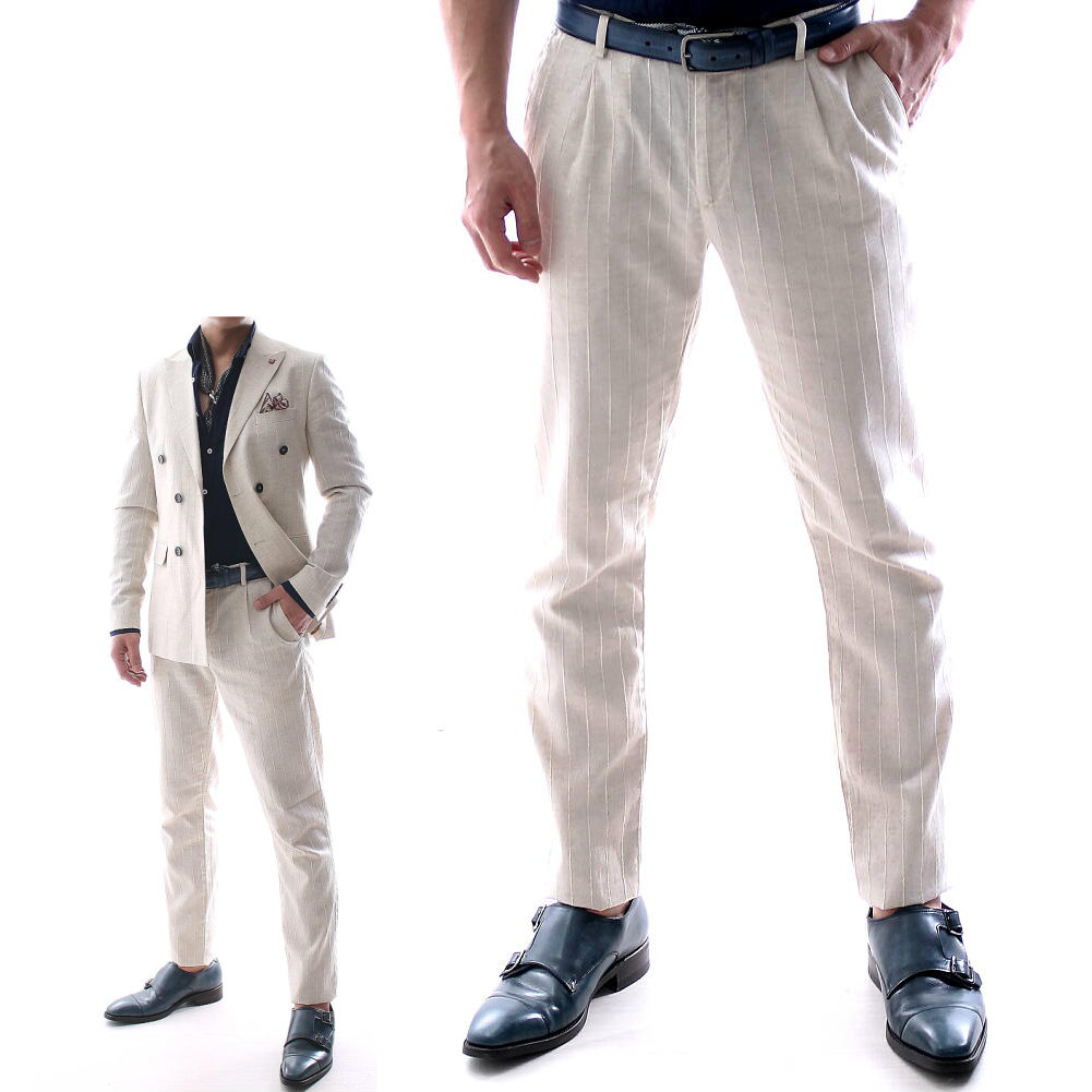 楽天市場】スラックス スリム スキニー パンツ ベージュ ビジネス