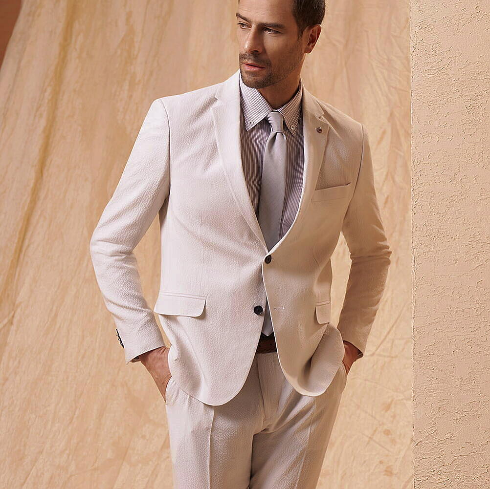 楽天市場 テーラード ジャケット ブレザー サマージャケット メンズ ベージュ タイト スリムフィット ジャケパン 春 夏 秋 大きいサイズも入荷 ビジネスジャケット ｂｉｎ １ ｌｉｍｉｔｅｄ