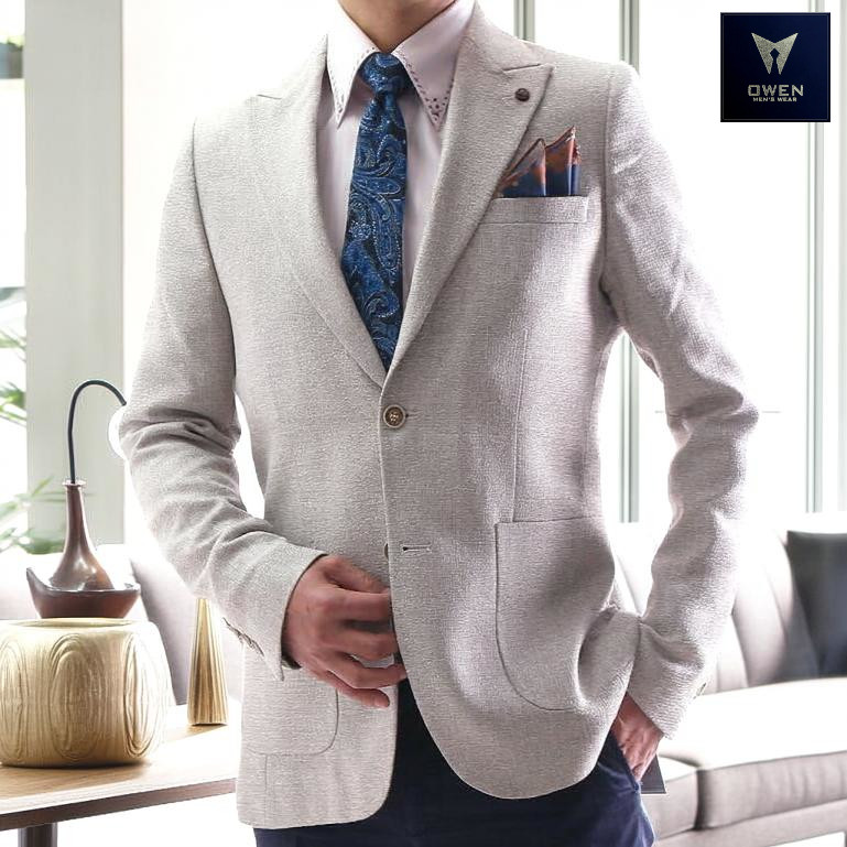 楽天市場】テーラードジャケット ブレザー ベージュ 麻/リネン