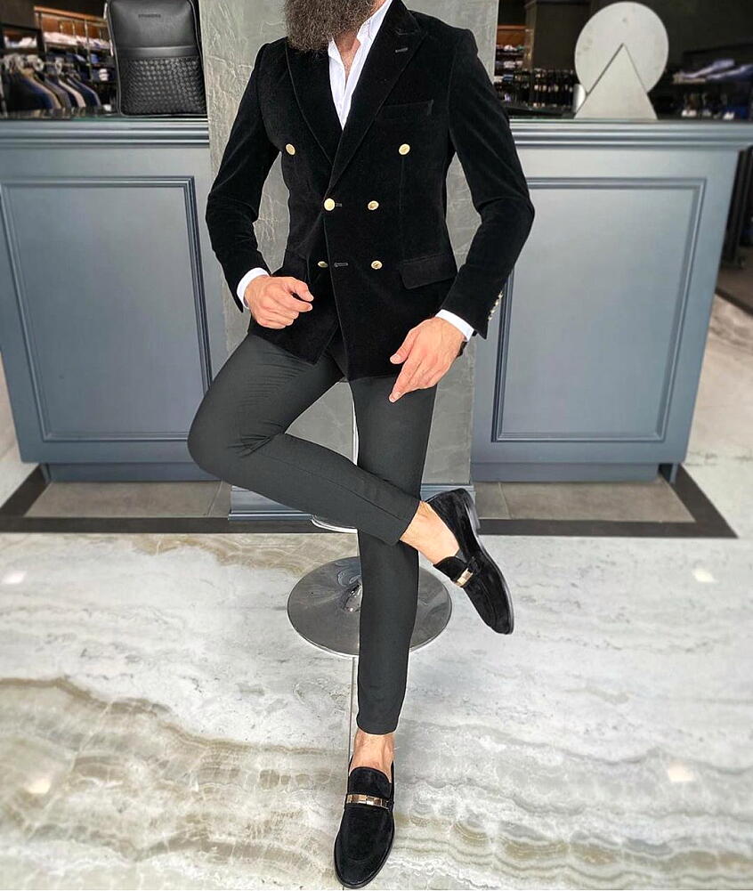 楽天市場 ベロア ベルベット ダブル テーラードジャケット 別珍 ブレザー メンズ 黒 金ボタン タイト スリムフィット ジャケパン 秋 冬 大きいサイズも入荷 ビジネスジャケット ｂｉｎ １ ｌｉｍｉｔｅｄ