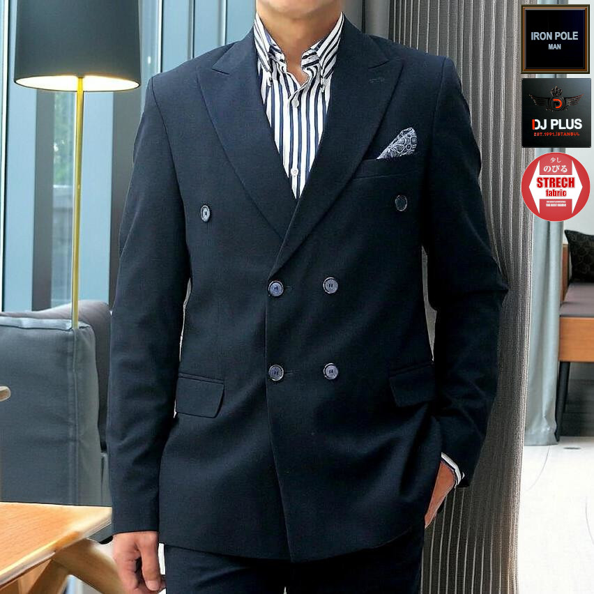 楽天市場】テーラードジャケット ダブル ブレザー かすれ ピン