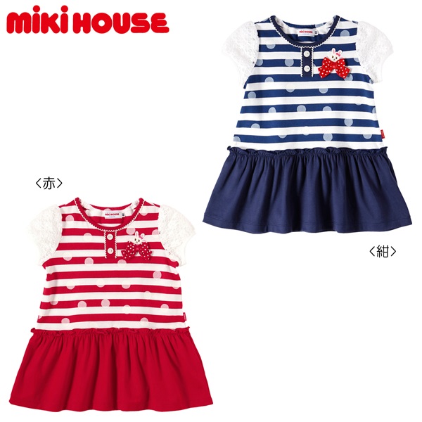 新着商品 楽天市場 サンクスプライス Mikihouse ミキハウス袖レース うさこボーダーワンピース1cm 12 1902 973 Binabino 第1位獲得 Lexusoman Com