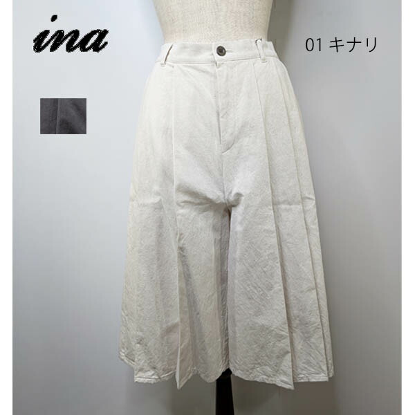 ina （イナ）タックプリーツハーフパンツ  :261131：レディース