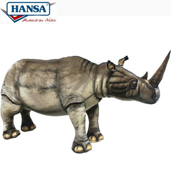 HANSA 4305 犀170 全長：170糎 RHINO BABY  BH4305  ぬいぐるみ ハンサ クリスマス 生まれ落ちる日 差し上げ物 毛の荒物 犬 猫 鳥 うさぎ ペンギン 毛の荒物 飾りつけ あやつり人形 図形 KOESEN ケーセン 気が大きい マスコット 実物大 大型
