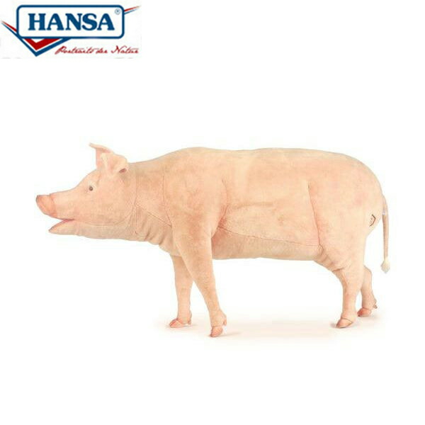 HANSA 4786 猪の子156 全長：156糎 PIG LIFE SIZE BH4786  ぬいぐるみ ハンサ 豚 クリスマス 生まれ落ちる日 差し上げ物 毛の荒物 犬 猫 鳥 うさぎ ペンギン 毛の荒物 飾りつけ あやつり人形 図形 KOESEN ケーセン 気が大きい マスコット 実物大 大型