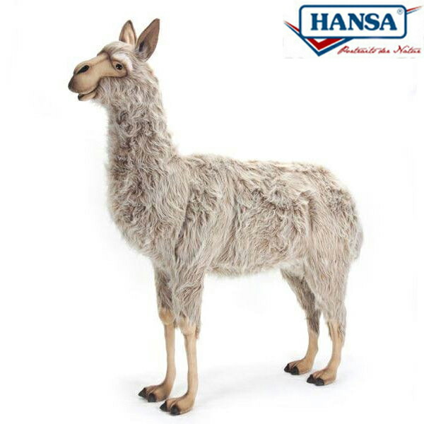HANSA 4790 アルパカ170 全長：170cm ALPACA STANDING BH4790 ぬいぐるみ ハンサ クリスマス 誕生日 プレゼント 動物 犬 猫 鳥 うさぎ ペンギン アニマル 置物 人形 フィギュア KOESEN ケーセン 大きい マスコット 実物大 大型｜BINGE-おしゃれ高コスパな家具雑貨