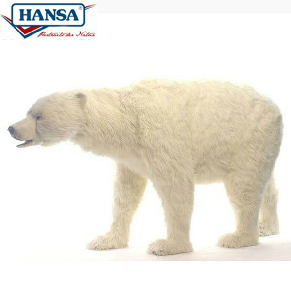 HANSA 4970 ホッキョクグマ240 全長：240糎 POLAR BEAR  BH4970  ぬいぐるみ ハンサ 北極熊 クリスマス 生まれ落ちる日 差し上げ物 毛の荒物 犬 猫 鳥 うさぎ ペンギン 毛の荒物 飾りつけ あやつり人形 図形 KOESEN ケーセン 気が大きい マスコット 実物大 大型