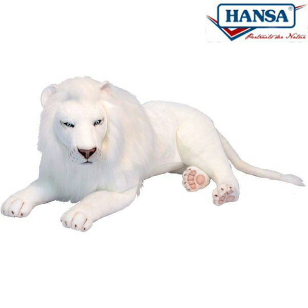 HANSA 5243 白いこと百獣の王(牡)100 全長：100糎 WHITELION   BH5243  ぬいぐるみ ハンサ クリスマス 生まれ落ちる日 差し上げ物 毛の荒物 犬 猫 鳥 うさぎ ペンギン 毛の荒物 飾りつけ あやつり人形 図形 KOESEN ケーセン 気が大きい マスコット 実物大 大型