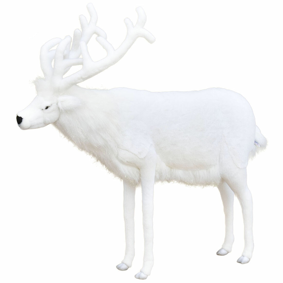 HANSA 5924 シロ牡鹿120 全長：120糎 WHITE DEER  BH5924  ぬいぐるみ ハンサ 白鹿 鹿 バンビ クリスマス 生まれ落ちる日 差し上げ物 毛の荒物 犬 猫 鳥 うさぎ ペンギン 毛の荒物 飾りつけ あやつり人形 図形 KOESEN ケーセン 気が大きい マスコット 実物大 大型