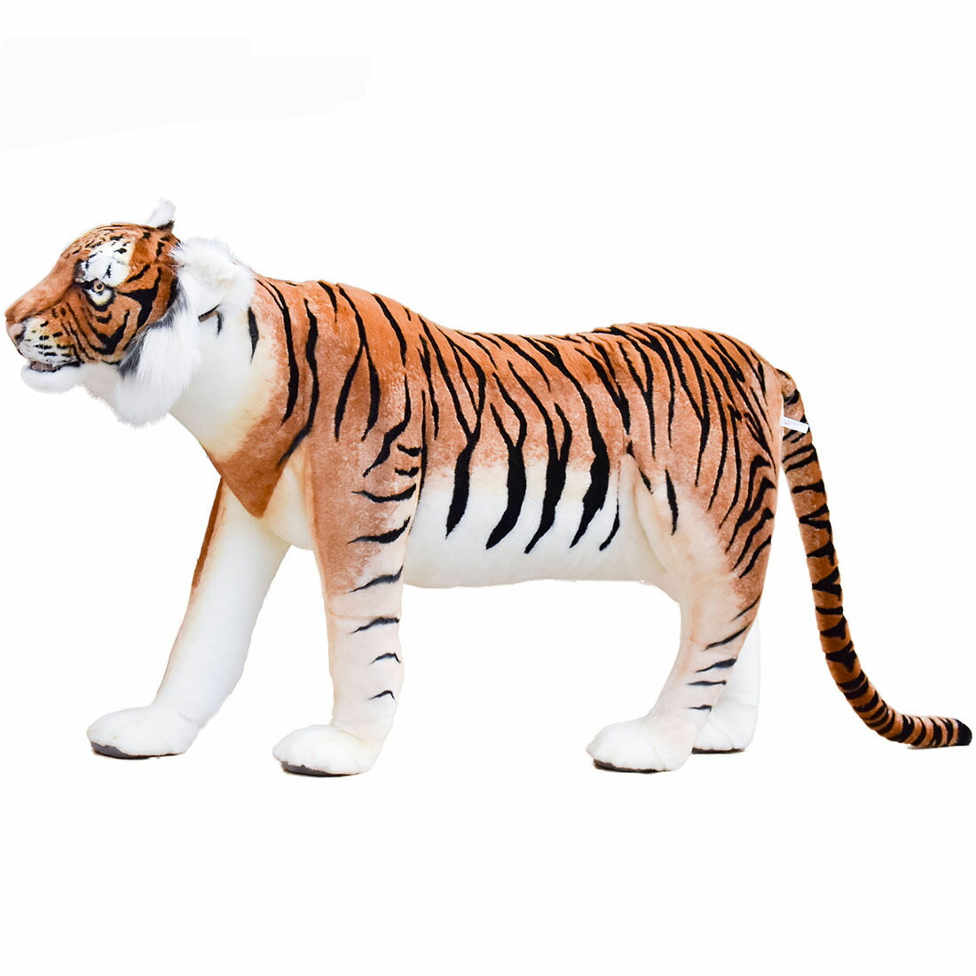HANSA 6592 虎130 全長：130珊 TIGER JACQUARD STA BH6592  ぬいぐるみ ハンサ クリスマス 生まれ落ちる日 差し上げ物 毛の荒物 犬 猫 鳥 うさぎ ペンギン 毛の荒物 飾りつけ あやつり人形 図形 KOESEN ケーセン 大層らしい マスコット 実物大 大型