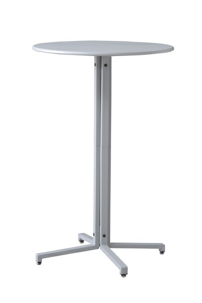 ハイテーブル 円形 60cm天板 高さ93.5cm PT-332GY グレー スチール テーブル 机 オフィス カフェ シンプル ラウンド 丸テーブル カウンターテーブル ダーツバー バーカウンター