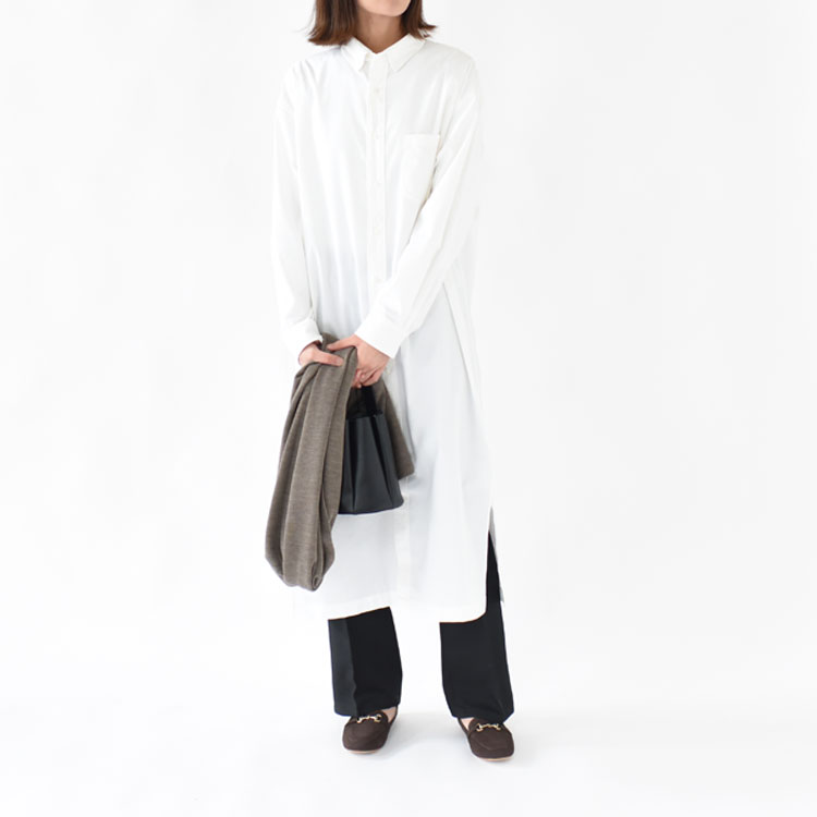 消臭機能のあるマキシ丈シャツワンピース 最大34倍 Mxp エムエックスピー Standard Oxford One Piece Long ワンピース One Piece スタンダードオックスフォードロングワンピース 秋冬 Oxford Web Store Bingoya 店