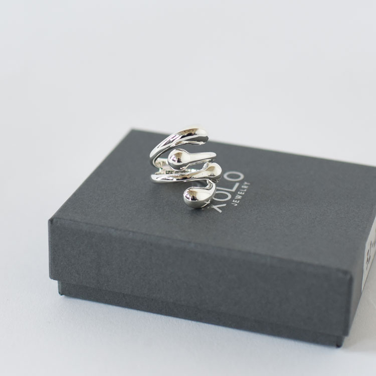 ショロジュエリー　シルバー 925 ダブルパフリング 楽天市場】XOLO JEWELRY（ショロジュエリー）/DOUBLE PUFF RING