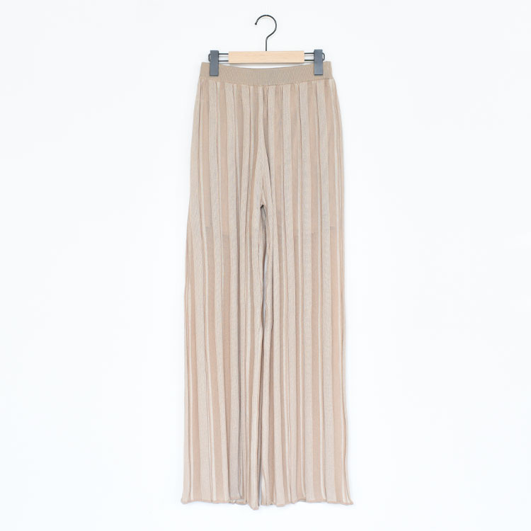 【SALE 30％OFF】anuke（アンヌーク）/Stripe Knit Pants ストライプニットパンツ/62520709【返品交換不可】