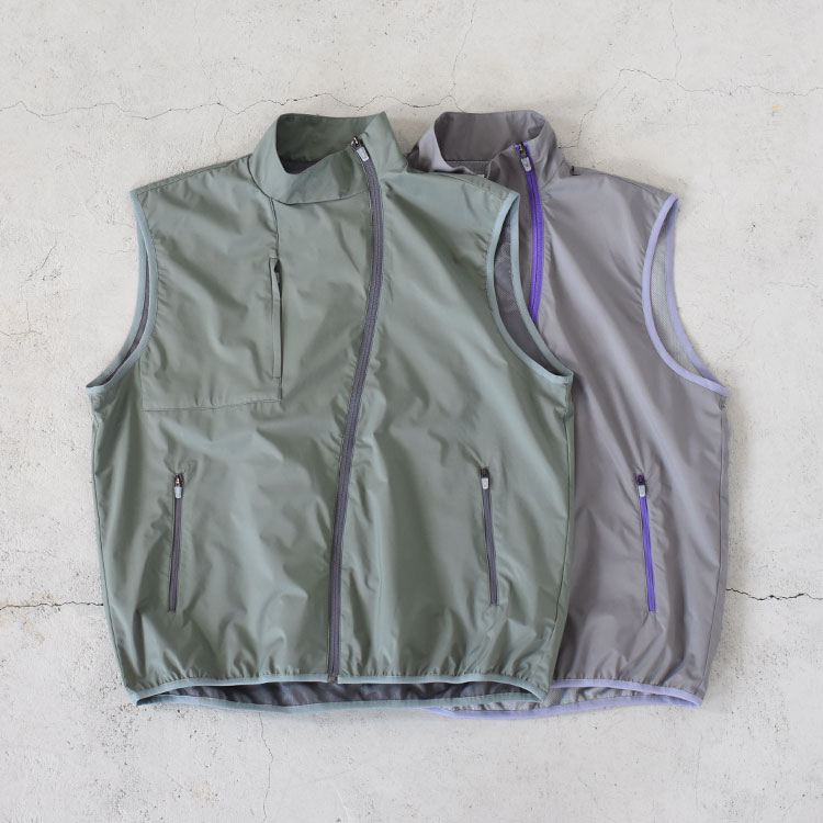 ベスト ジレ 「MARMOT CAPITAL」カーブジップ ナイロン ベスト/MD.GRAY レディース MARMOT CAPITAL ベスト ジレ 「MARMOT CAPITAL」カーブジップ