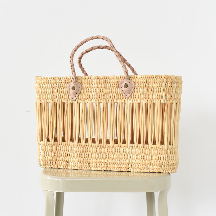 【SALE 30%OFF】KECH LeS ESSENTIELS(ケッシュ ル エッセンシャル)/BRAID HANDLE MIDIUM SQUARE BASKET ブレイドハンドルラージスクエアバスケット/KBG-2331【返品交換不可】|web store BINGOYA -店-