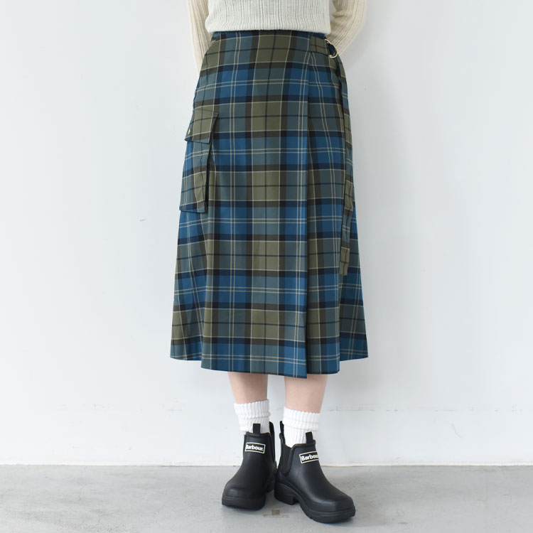 【SALE 20％OFF】Barbour（バブアー）/WILMA MAXI SKIRT ウィルマ タータンマキシスカート/LSK0133【返品交換不可】