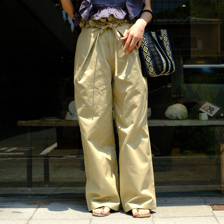 Crinkle Crinkle Crinkle（クリンクルクリンクルクリンクル）/frill belt chino pants フリルベルト チノパンツ/CC-4514【2026春夏】【履き比べ可能】 21,384円