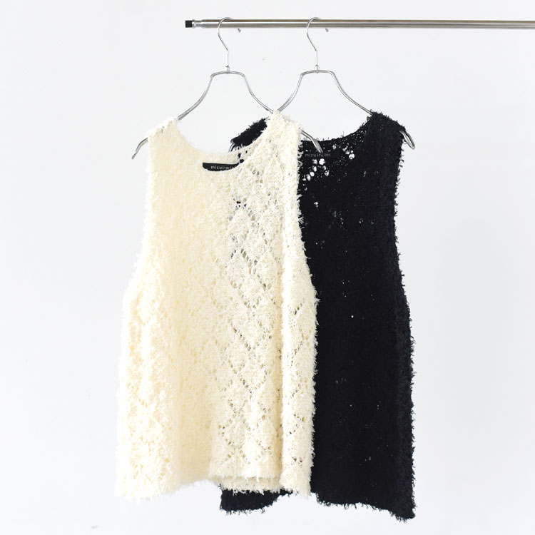 mizuiro ind（ミズイロインド）/patterned vest パターンニットベスト/1-220069【2026春夏】 11,840円