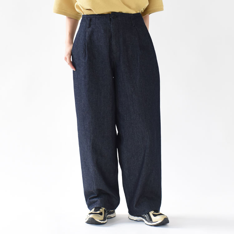 MANON（マノン）/VINTAGE DENIM ONE TUCK PANTS　ヴィンテージデニムワンタックパンツ/MNN-PT-158【2026春夏】【履き比べ可能】