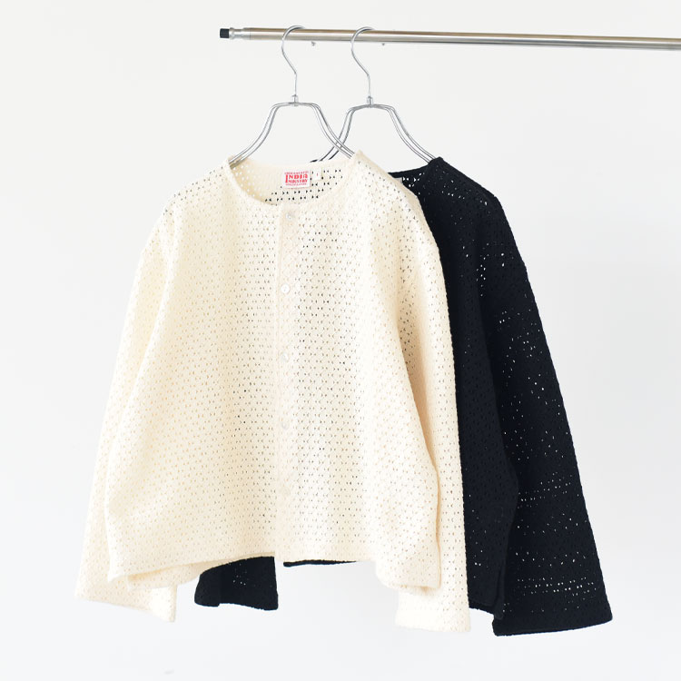 【SALE 10％OFF】INDIA INDUSTRY（インディア インダストリー）/Lattice lace shirt cardigan シャツカーディガン/ND-B0377【2026新商品】【返品交換不可】｜web store BINGOYA -店-