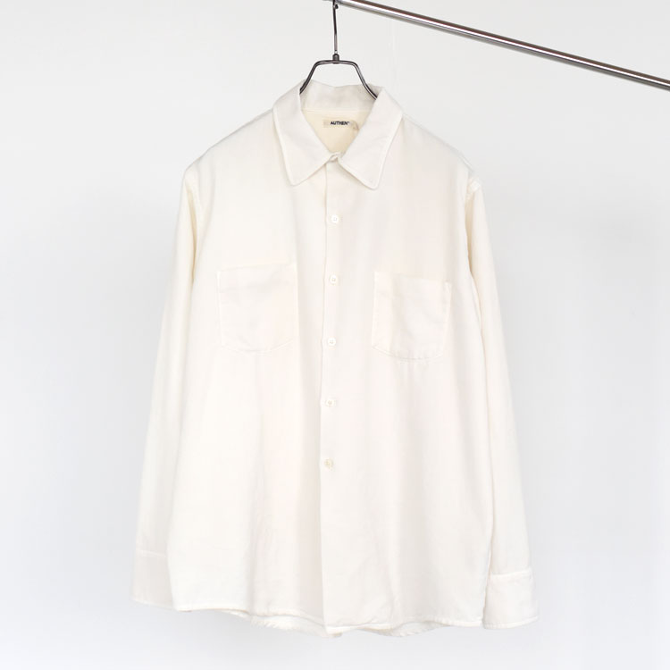 【SALE 10％OFF】AUTHEN JAPAN（オーセン ジャパン）/SILKNIZED TWILL REGULAR SHIRT シルクナイズド ツイル レギュラー シャツ/AUT-122SN-008【2026新商品】【返品交換不可】｜web store BINGOYA -店-