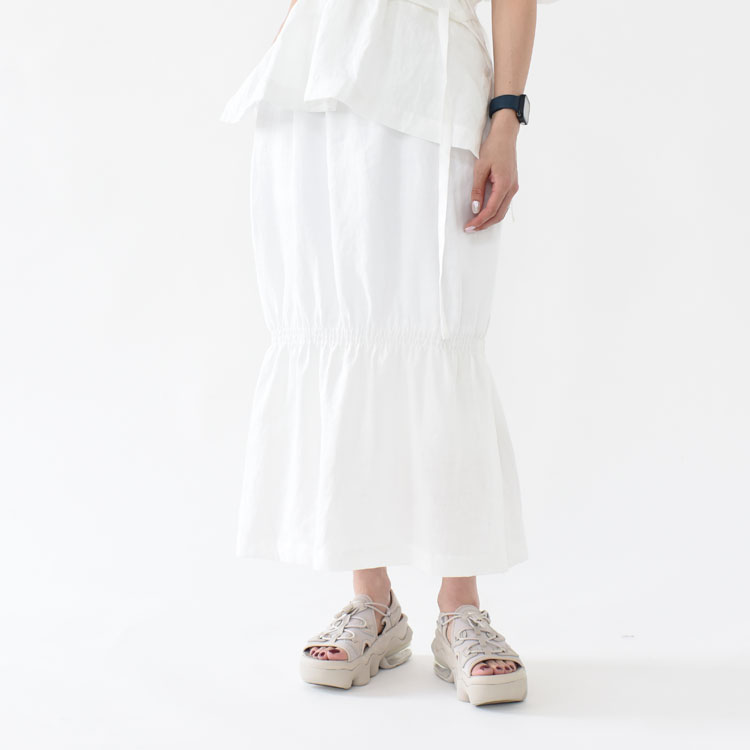 【SALE 10%OFF】MANON(マノン)/FRENCH LINEN SHIRING SKIRT フレンチリネンシャーリングスカート/MNN-SK-095【2026新商品】【返品交換不可】|web store BINGOYA -店-