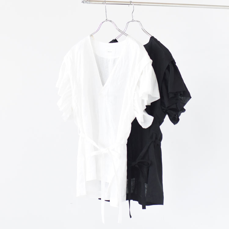 MANON（マノン）/FRILL SLEEVE VEST BLOUSE フリルスリーブベストブラウス/MNN-SH-314【2026春夏】