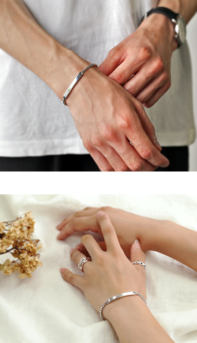 7 15限定p10倍 Binich ビニッチ ペア販売 ベネチアン チェーン プレート ペア ブレスレット ペアブレスレット ペアアクセサリー シルバー925 ボックスチェーン シルバーブレスレット Prescriptionpillsonline Is