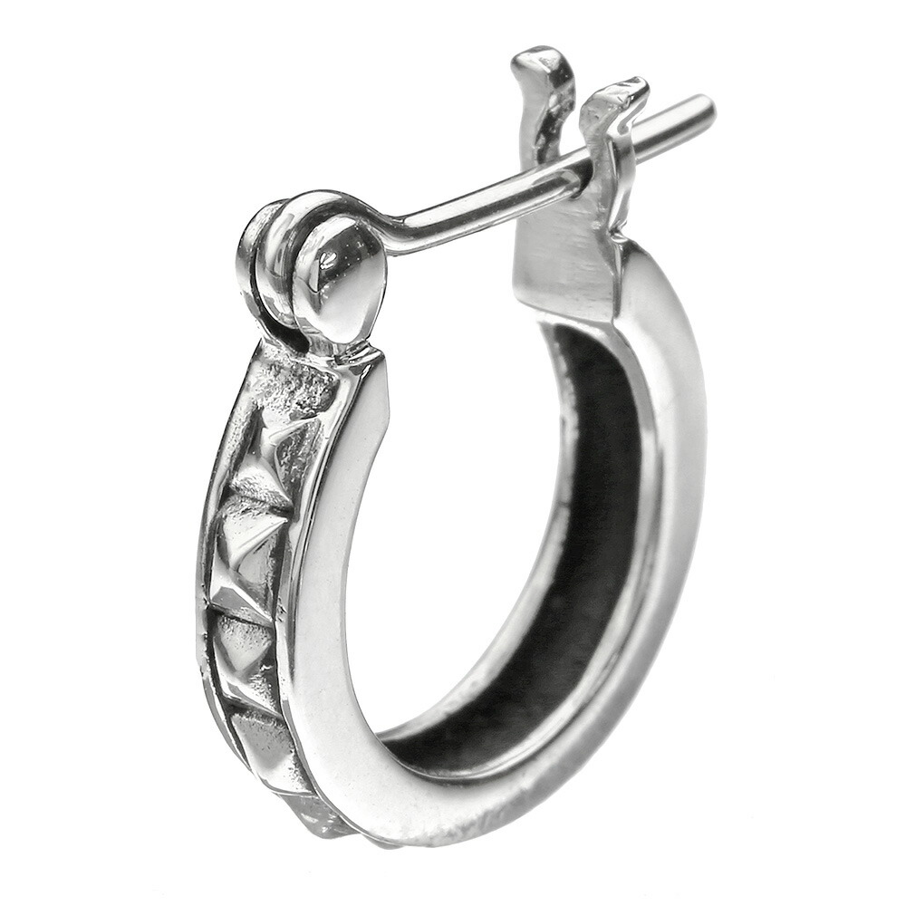 ゴミ箱 バルーン トラップ フープ ピアス シルバー メンズ N Printcolor Jp