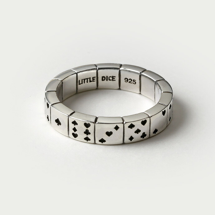 割引クーポン Little Dice 指輪 ブランド リトルダイス アクセサリー メンズ サイコロ リング シルバーリング ダイス ライン トランプ シルバー925