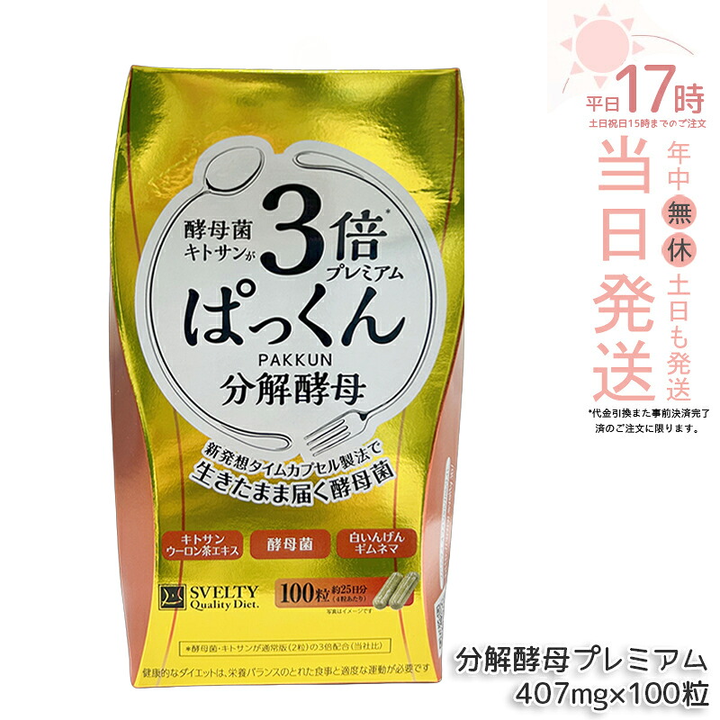 SVELTY 3倍ぱっくん腐食パン種割り増し金 40.70g 407mg×100粒 スベルティ 腐食パン種 エンザイム パン種 パン種菌 糖質 含水炭素 思わしい食料雑貨類 ぱっくんパン種 パックン 容器に並べる 加えること 加えること 国内置き目品 貨物輸送無料