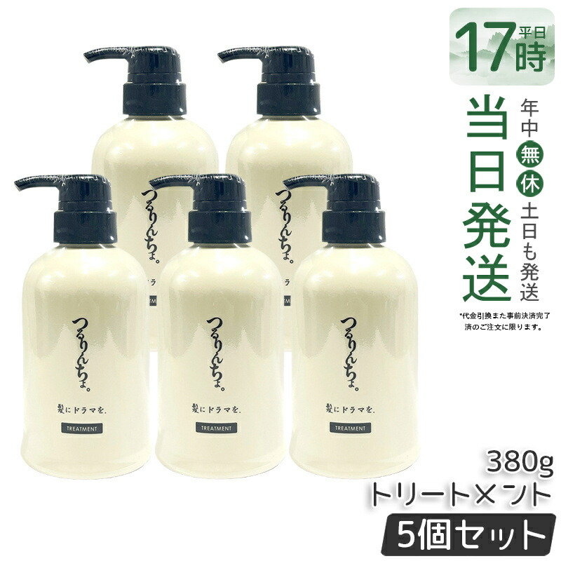 【5本セット】つるりんちょ トリートメント 380g 本体 髪にドラマを 縮毛矯正 熱処理メニュー用 パサつき 広がり 癖毛 ホームケア 熱ダメージ カラーダメージ 美容院 美容室 正規品 送料無料