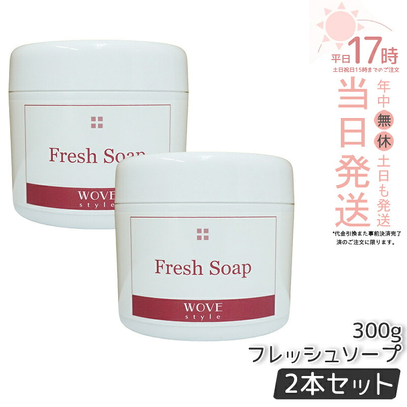 【2個セット】ウォブスタイル WOVE style ウォブスタイル フレッシュソープ 300g 濃密泡 洗顔料 正規品