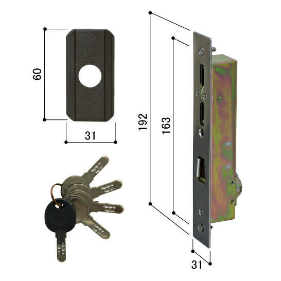 楽天市場】玄関 鍵 交換 YKK 玄関引き戸 召し合わせ錠 戸先内外締り錠