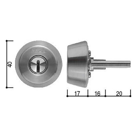 YKK アパルトマン部屋の入り口 円柱 GOAL TXK SK HH6K10788 取り替えっこ用円柱 (２鍵を掛ける) HH4K11416