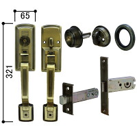 YKK 玄関ドア 補修部品 GOAL GF AD サムラッチハンドル錠セット シリンダーセット HHJ-0231|ハウス&ヘルスケアのバイオプラス