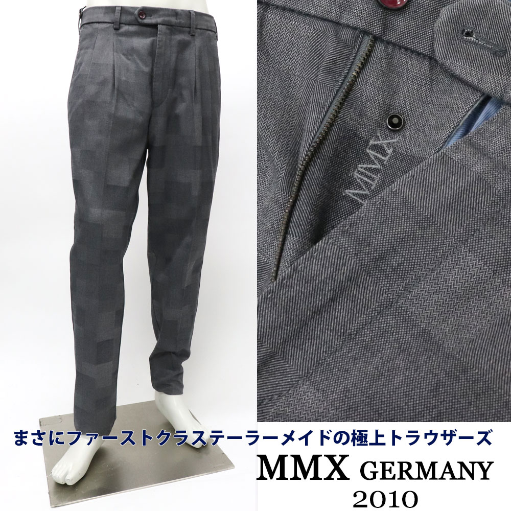 MMX エムエムエックス ドイツブランド ジャカードコットンパンツ メンズ 秋冬 ツープリーツ　トレンド ２タック　ツータック≪ウォームビズ ビジネス カジュアル リラックスフィット テーパードパンツ グレー≫【送料無料】41000-RWK 10,360円