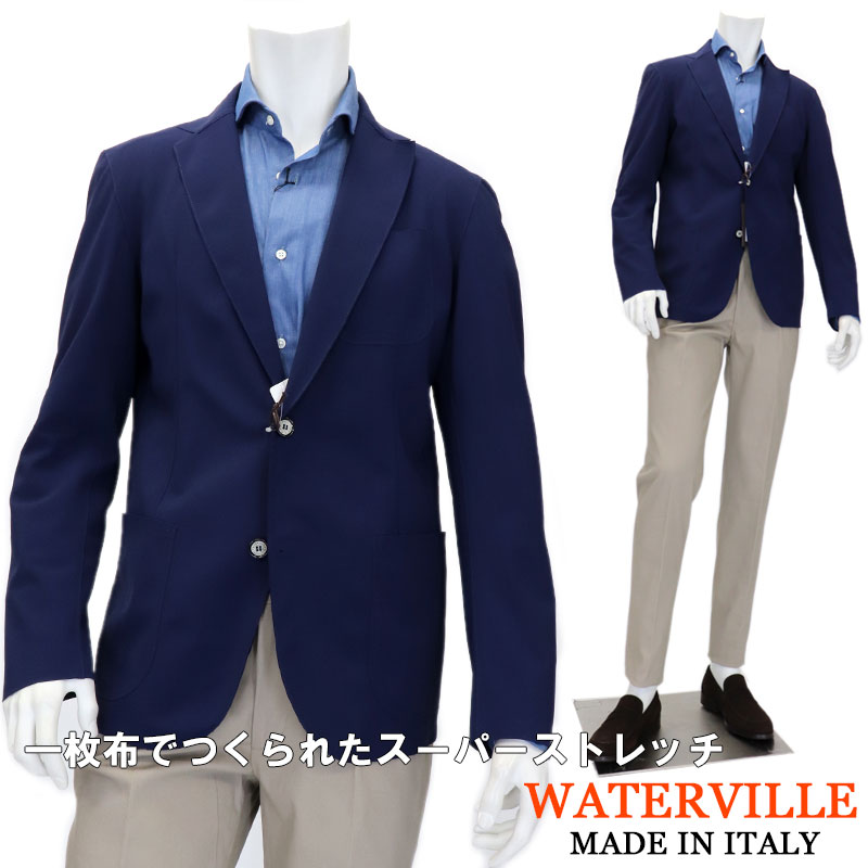 年末のプロモーション大特価 Waterville ウォータービル イタリア製 スーパーストレット ナイロンジャケット アウター メンズ カジュアルジャケット スポーツジャケット 春秋 ネイビー 紺 War スーツ ファッションtheshopbios 大割引 Must Tech Com