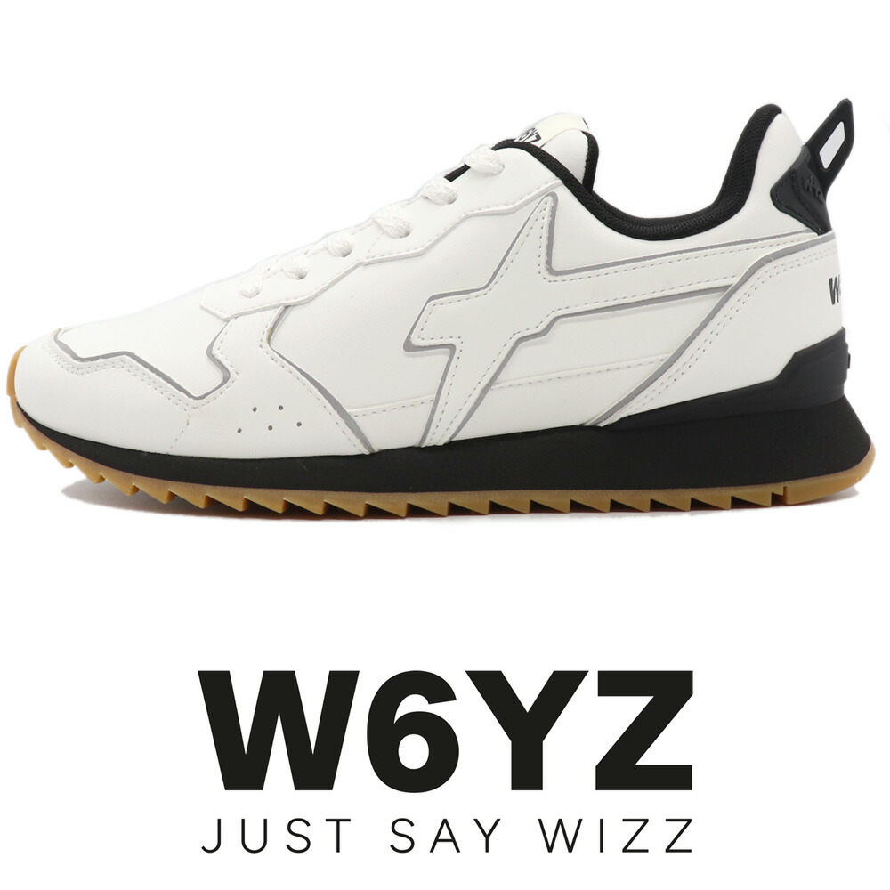 W6YZ ≪ウィズ≫ スニーカー 白 JUST SAY WIZZ ≪ジャストセイウィズ≫ イタリア共和国ブランド名 メンズ ≪白いこと ＆黒いこと 白ｘ黒 スニーカー ≫【国内置き目品】【貨物輸送無料】38000ワイドエリアネットワーク